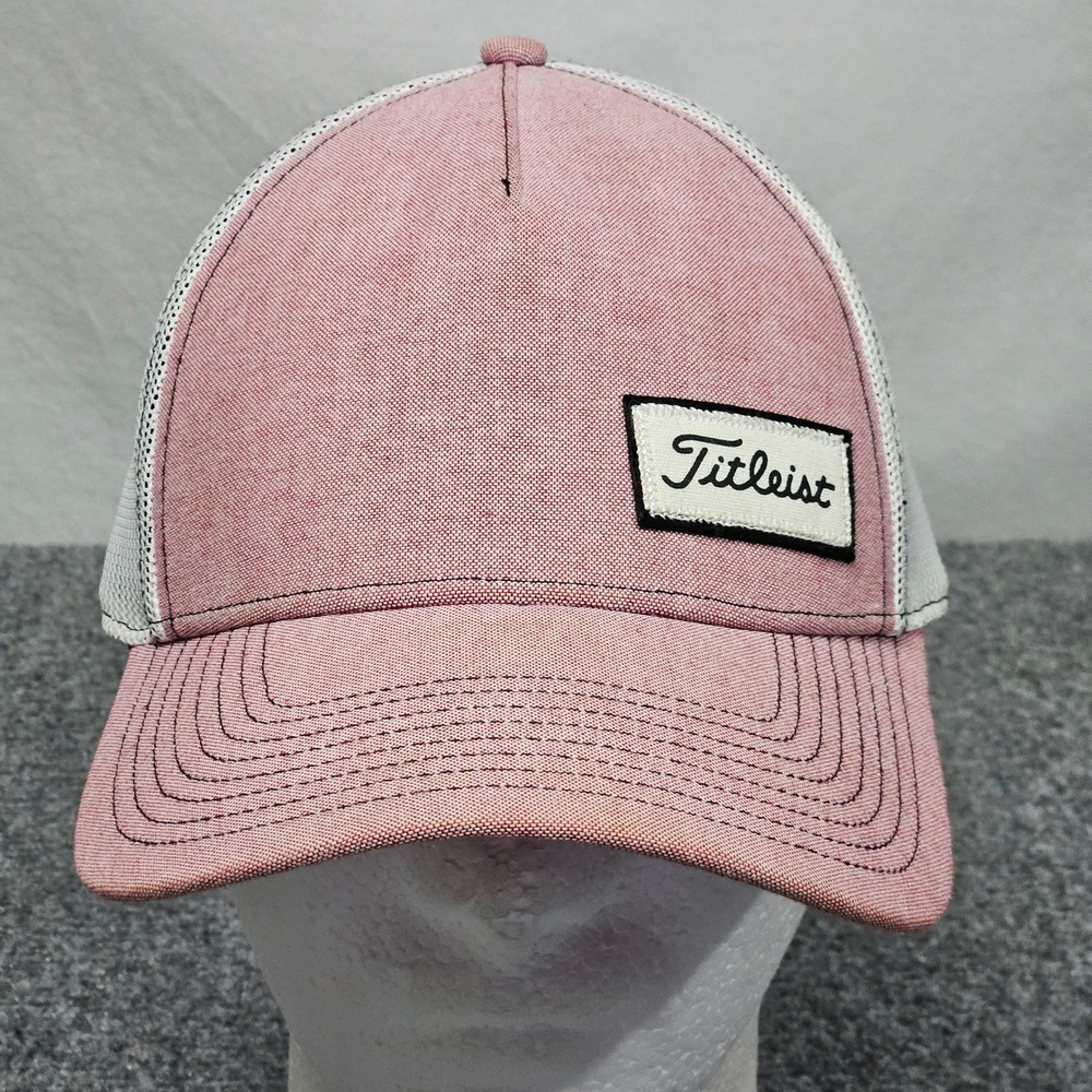 Titleist Trucker Hat W S Pink White Mesh Structured Adjustable Golf Casual
